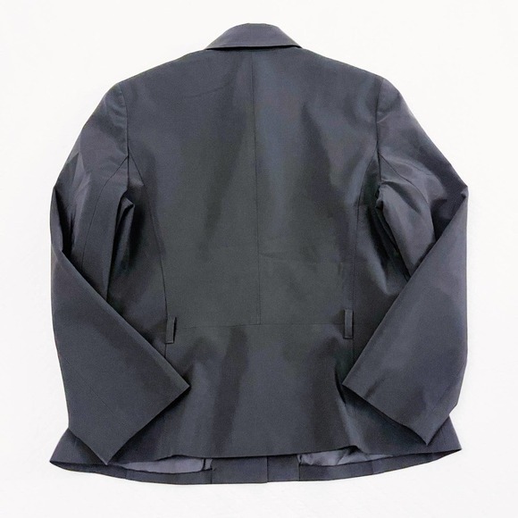 Theory Black Button Down Blazer Jacket with Collar SZ12 - Picture 4 of 11